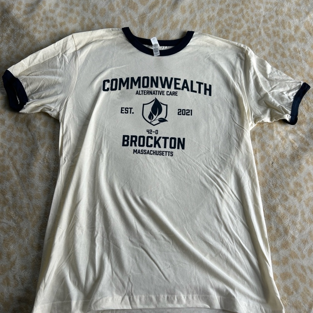 Next Level Apparel Commonwealth Care Dispensary Brockton Ringer Tee